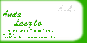 anda laszlo business card